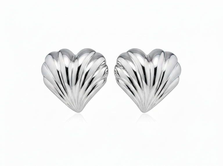 Arete concha corazón