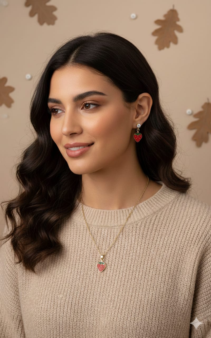 Collar con aretes