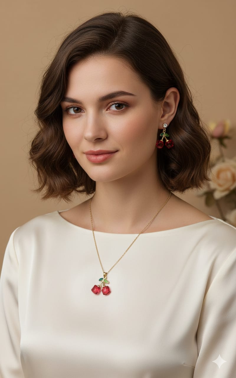 Collar con aretes